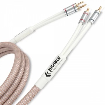 Speaker cable (pereche) High-End 2 x 4.0 m, conectori tip banana / papuc